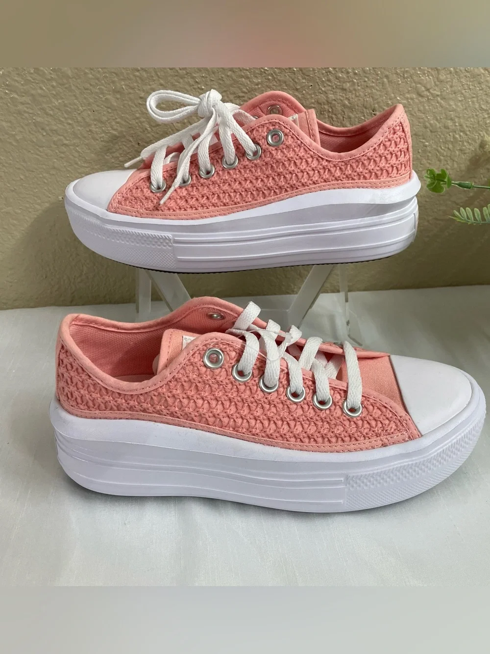 Converse Kids Chuck Taylor Move Platform Pink/phase Crochet Size  US 4.5